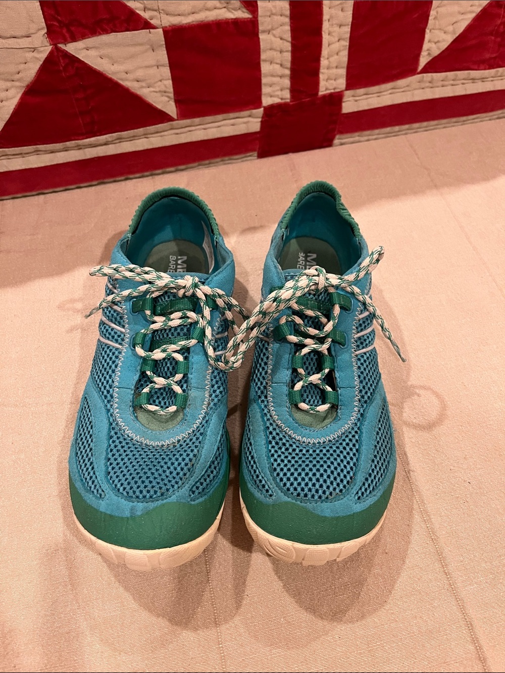 Merrell Women’s Teal and Green Mesh Trail Sneaker